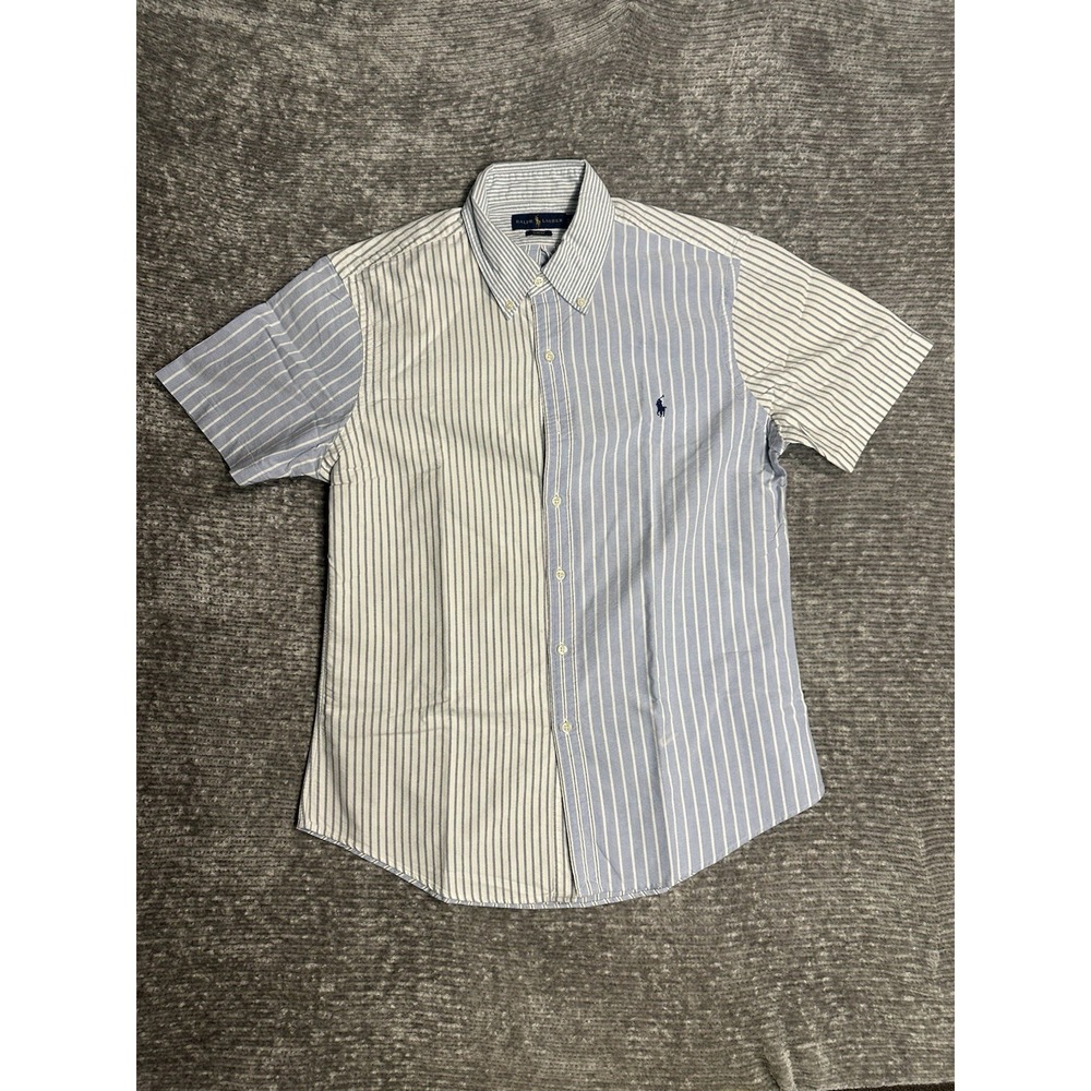 Polo Ralph Lauren Button Down Oxford Shirt Slim Fit Colorblock Preppy Y2K Vintag